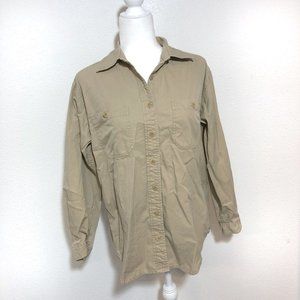 Classiques Entier Khaki Twill Shirt | S